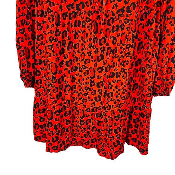 Graceatwood The Drop Red Animal Print Dress. - Picture 4 of 10